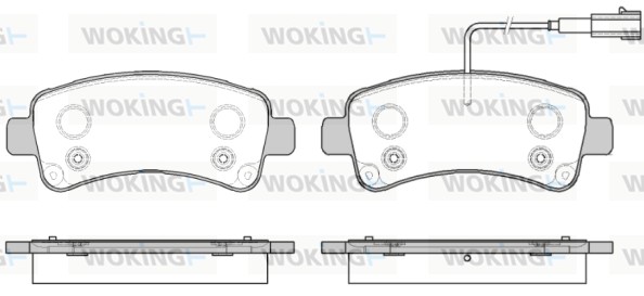 Комплект тормозных колодок дисковый тормоз WOKING P14883.02