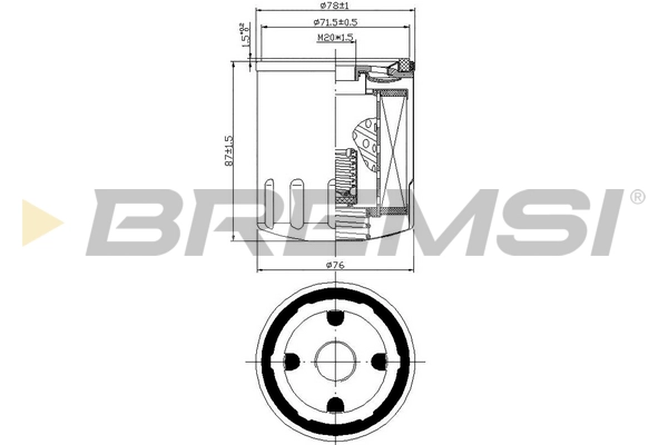 Масляный фильтр BREMSI FL0030