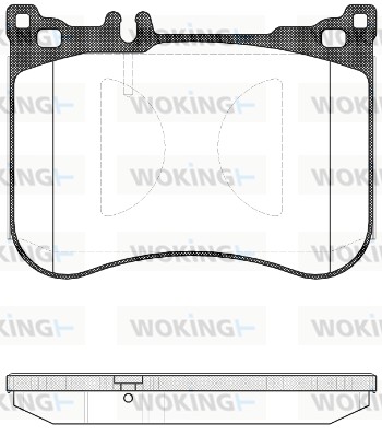 Комплект тормозных колодок дисковый тормоз WOKING P14343.00