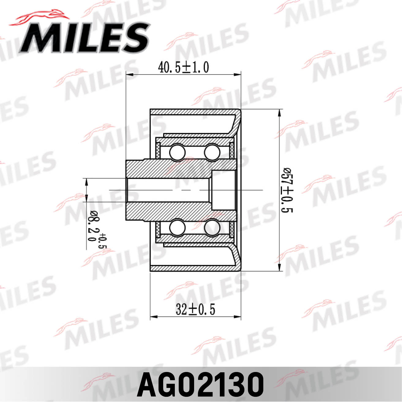 Паразитный / ведущий ролик зубчатый ремень MILES AG02130