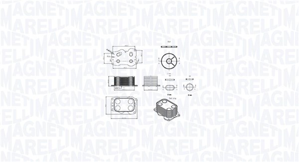 Масляный радиатор двигательное масло MAGNETI MARELLI 350300000900