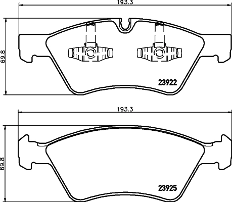 Комплект тормозных колодок дисковый тормоз HELLA/BEHR/PAGID 8DB 355 012-011