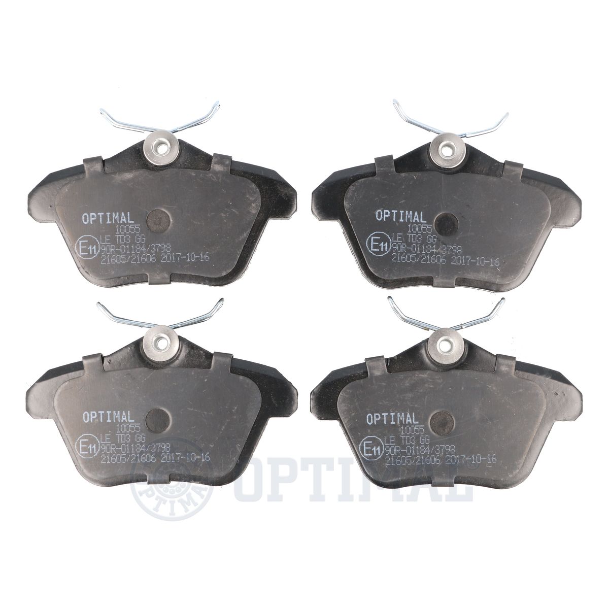 Комплект тормозных колодок дисковый тормоз OPTIMAL BP-10055