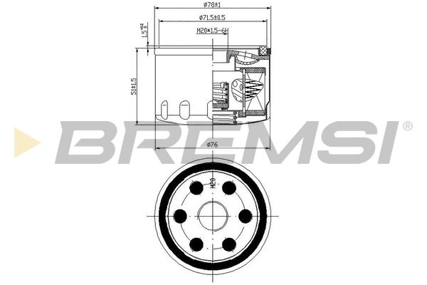 Масляный фильтр BREMSI FL0140