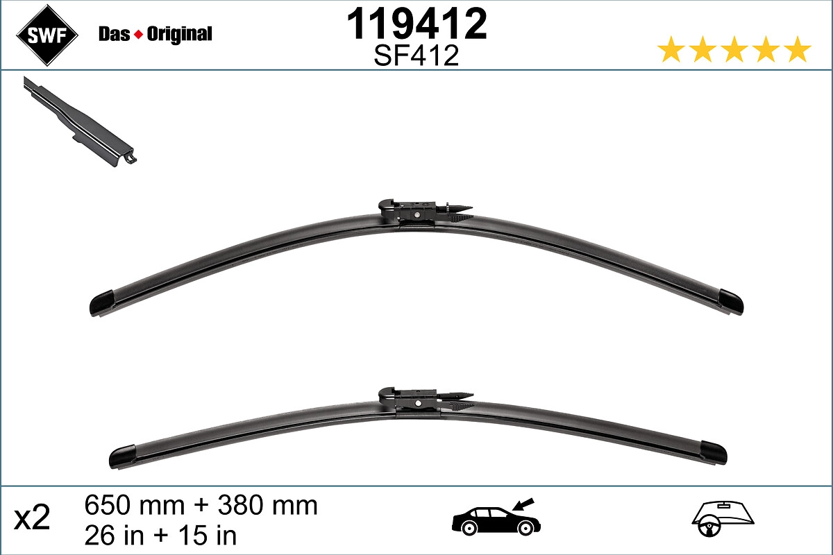Щетка стеклоочистителя das original set SWF 119412