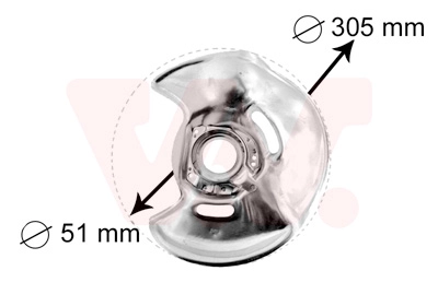 Отражатель диск тормозного механизма VAN WEZEL 3024371