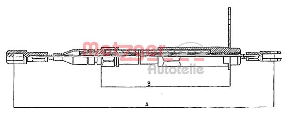 Тросик cтояночный тормоз METZGER 10.943