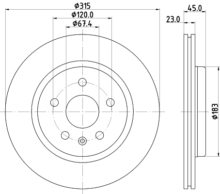 Тормозной диск pro HELLA/BEHR/PAGID 8DD 355 132-751