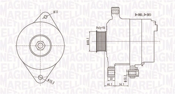 Генератор MAGNETI MARELLI 063732062010