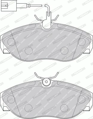 Комплект тормозных колодок дисковый тормоз premier eco friction FERODO FVR1396