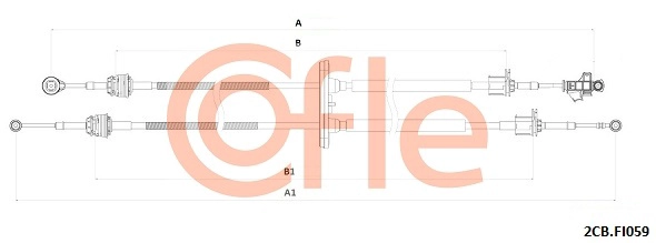 Трос механическая коробка передач COFLE 92.2CB.FI059