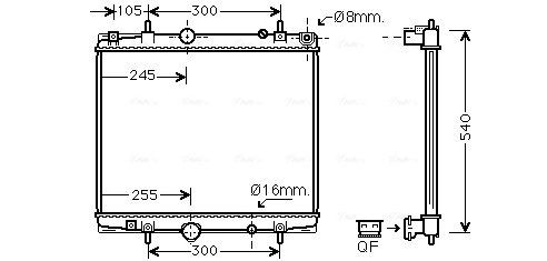 Радиатор охлаждение двигателя AVA QUALITY COOLING PEA2237