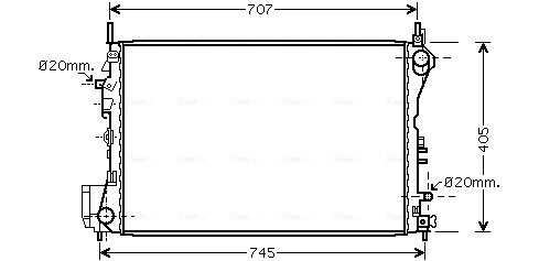 Радиатор охлаждение двигателя AVA QUALITY COOLING OLA2395