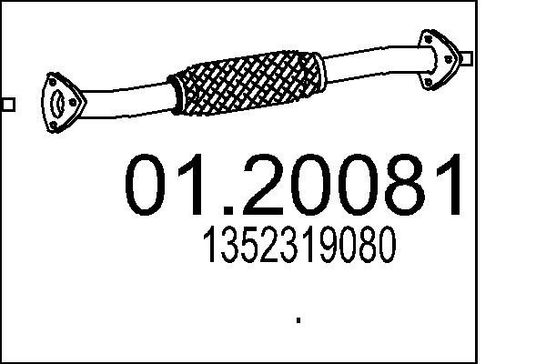 Труба выхлопного газа MTS 01.20081