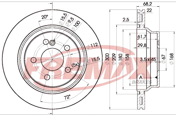 Тормозной диск FREMAX BD-0910
