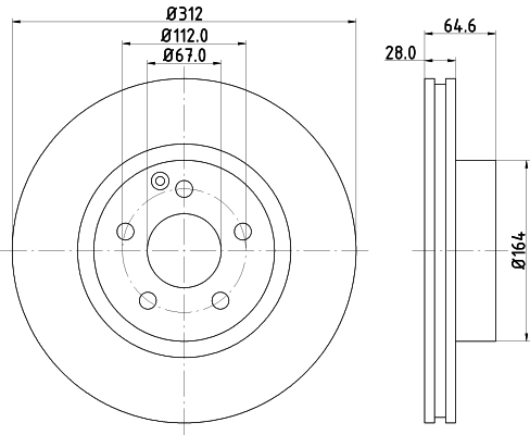 Тормозной диск pro high carbon HELLA/BEHR/PAGID 8DD 355 127-771