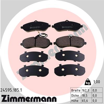 Комплект тормозных колодок дисковый тормоз ZIMMERMANN 24595.185.1