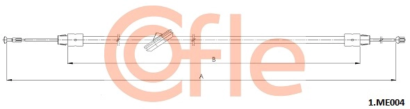 Тросик cтояночный тормоз COFLE 92.1.ME004