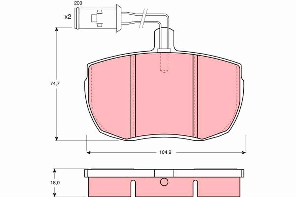 Комплект тормозных колодок дисковый тормоз TRW GDB779