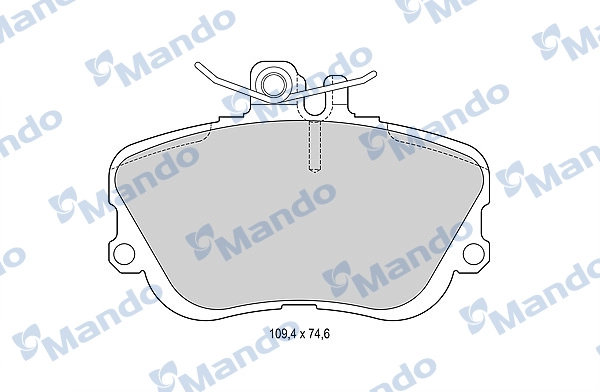 Комплект тормозных колодок дисковый тормоз MANDO MBF015107