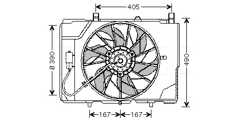 Вентилятор охлаждение двигателя AVA QUALITY COOLING MS7501