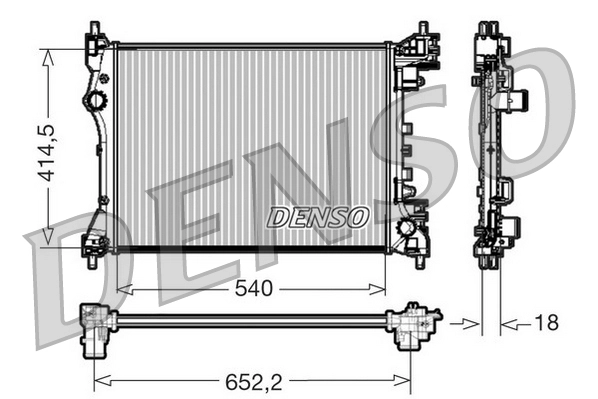 Радиатор охлаждение двигателя DENSO DRM01005
