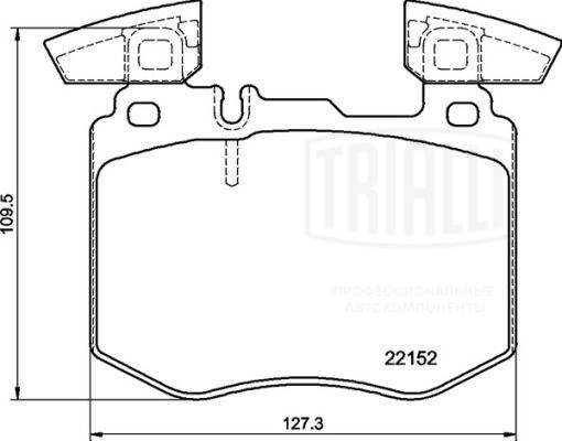 Комплект тормозных колодок дисковый тормоз TRIALLI PF 4400