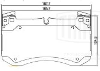 Комплект тормозных колодок дисковый тормоз TRIALLI PF 2252