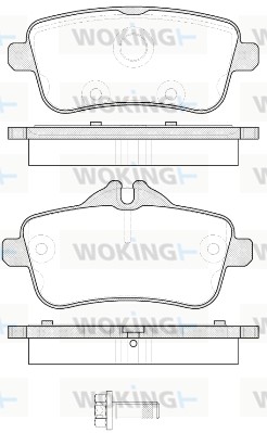 Комплект тормозных колодок дисковый тормоз WOKING P14033.00