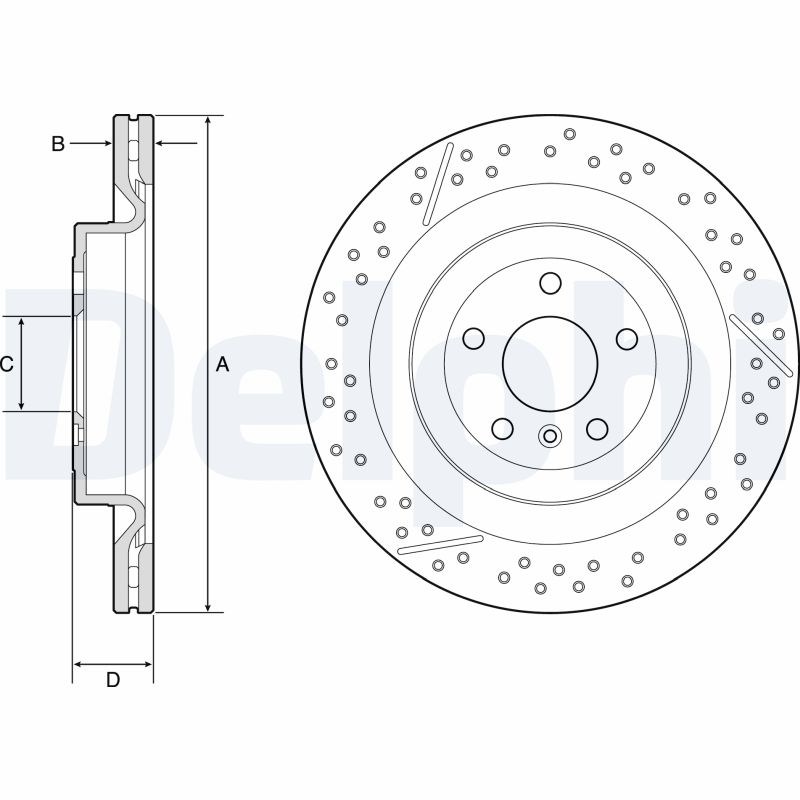 Тормозной диск DELPHI BG9223C