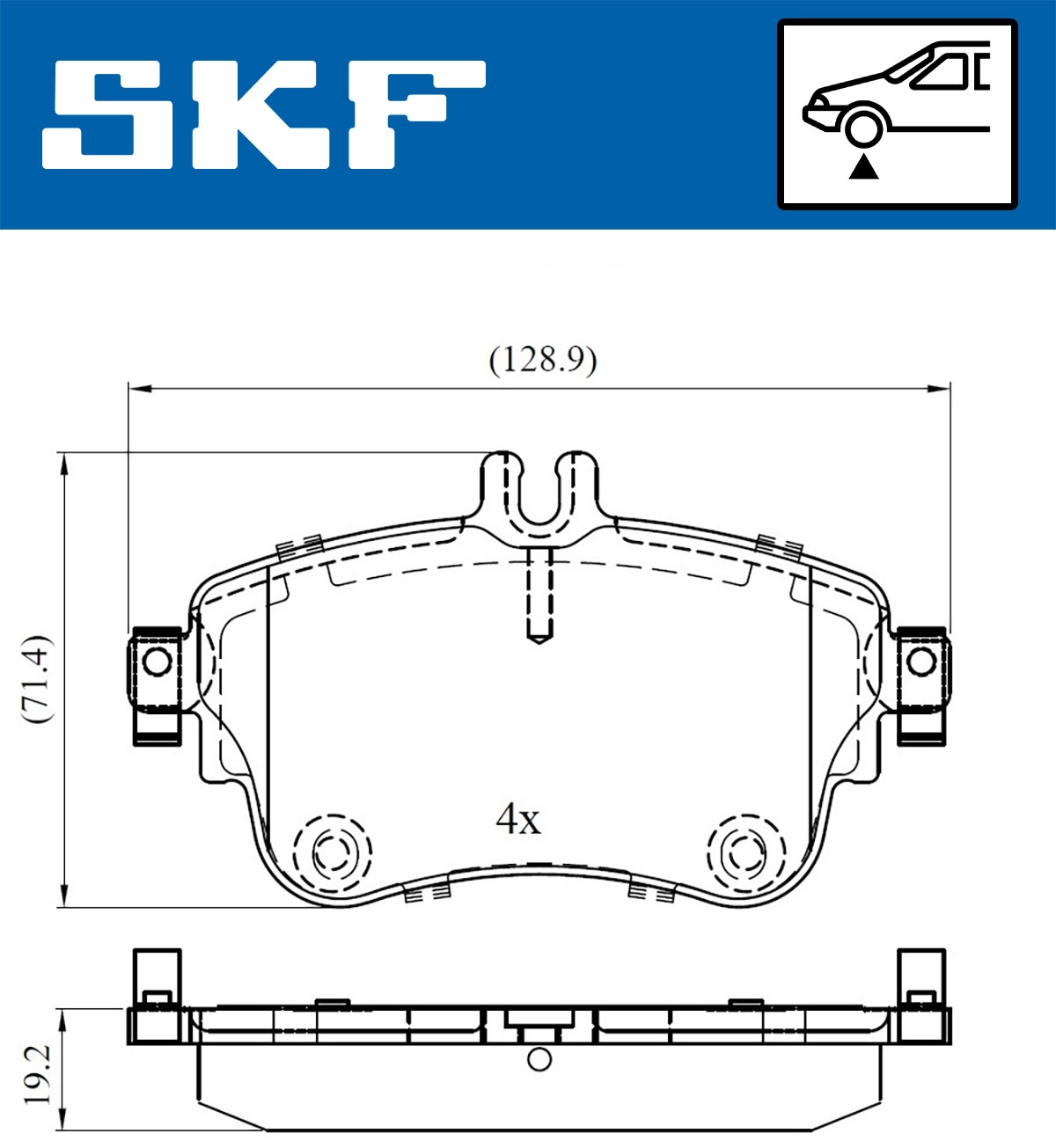 Комплект тормозных колодок дисковый тормоз SKF VKBP 80099