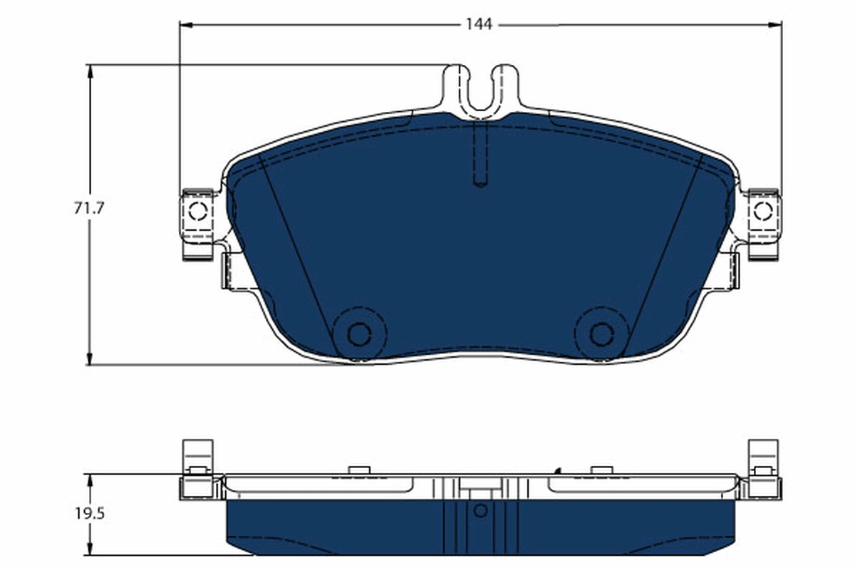 Комплект тормозных колодок дисковый тормоз electric blue TRW GDB1932BTE