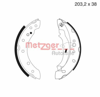 Комплект тормозных колодок METZGER MG 984