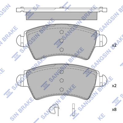 Комплект тормозных колодок дисковый тормоз HI-Q SP4035
