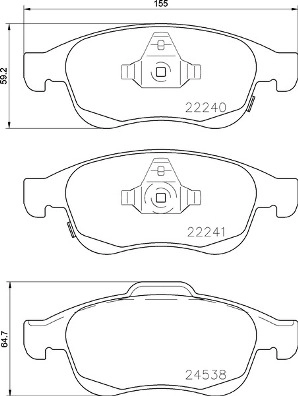 Комплект тормозных колодок дисковый тормоз xtra line BREMBO P 23 165X