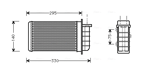 Теплообменник отопление салона AVA QUALITY COOLING FTA6191