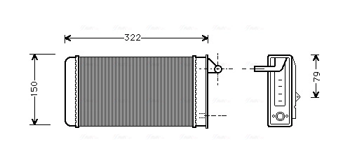 Теплообменник отопление салона AVA QUALITY COOLING AL6037
