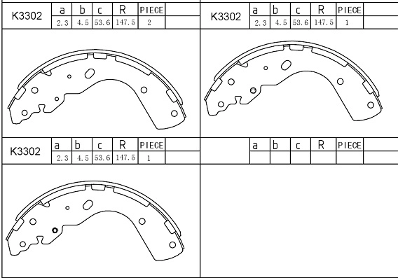 Комплект тормозных колодок ASIMCO K3302