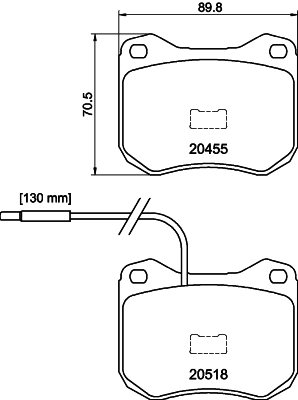 Комплект тормозных колодок дисковый тормоз nao HELLA/BEHR/PAGID 8DB 355 029-201
