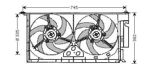 Вентилятор охлаждение двигателя AVA QUALITY COOLING PE7538