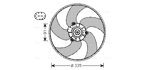 Вентилятор охлаждение двигателя AVA QUALITY COOLING PE7553