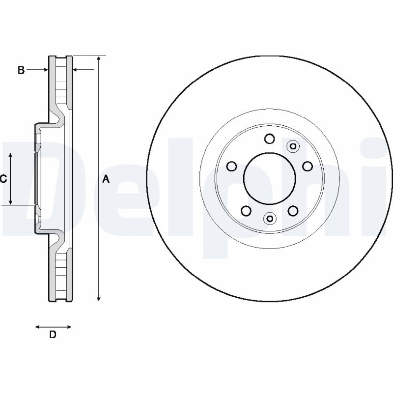 Тормозной диск DELPHI BG4716C
