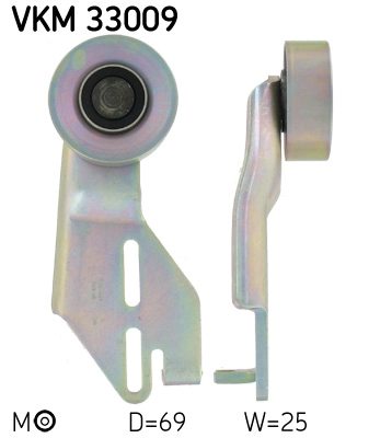 Натяжной ролик поликлиновой ремень SKF VKM 33009