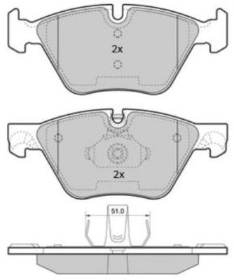 Комплект тормозных колодок дисковый тормоз FREMAX FBP-1853