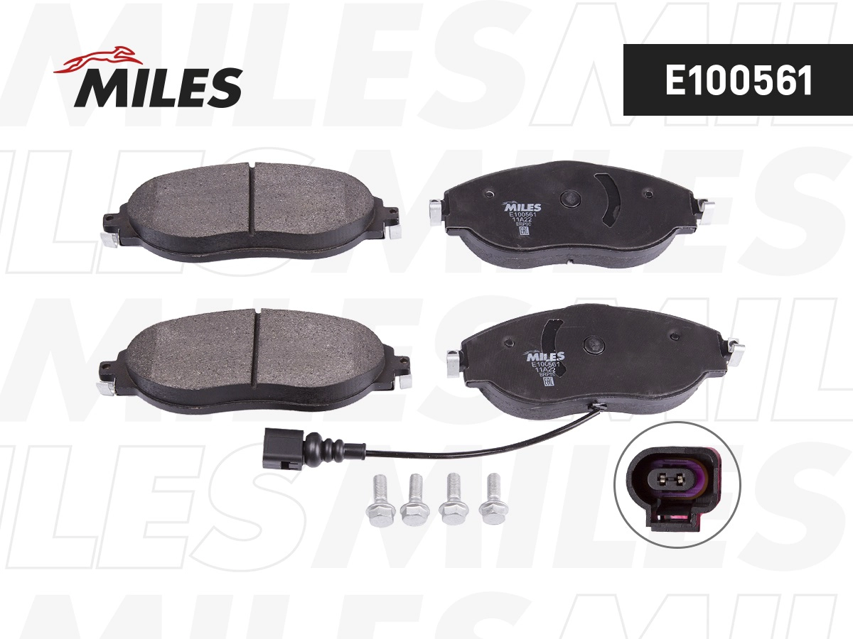 Комплект тормозных колодок дисковый тормоз MILES E100561