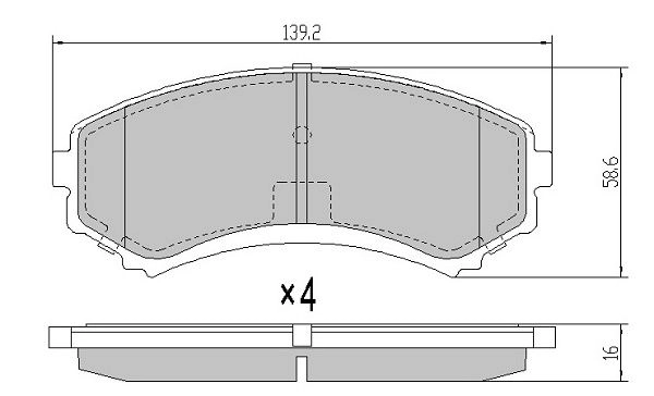 Комплект тормозных колодок дисковый тормоз FREMAX FBP-0854