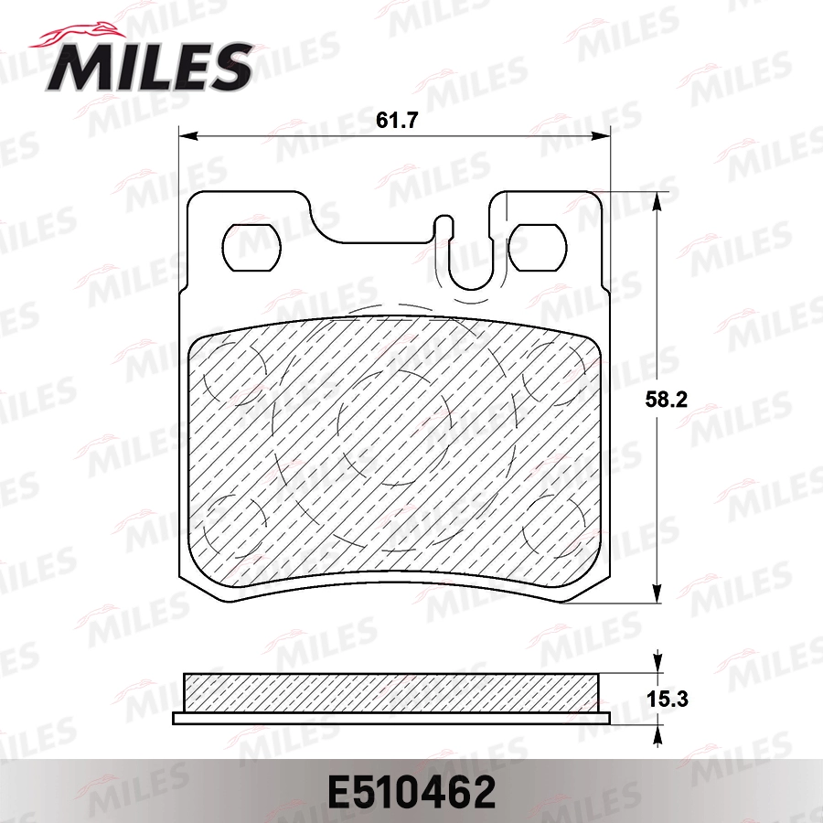 Комплект тормозных колодок дисковый тормоз MILES E510462