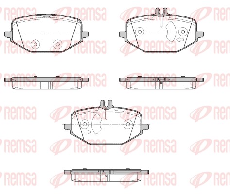 Комплект тормозных колодок дисковый тормоз REMSA 185500