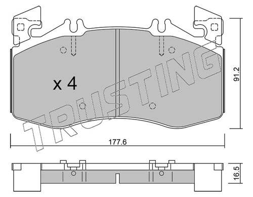Колодки дисковые передние TRUSTING 12700