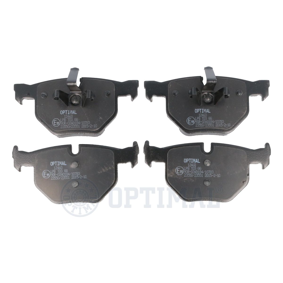 Комплект тормозных колодок дисковый тормоз OPTIMAL BP-12460